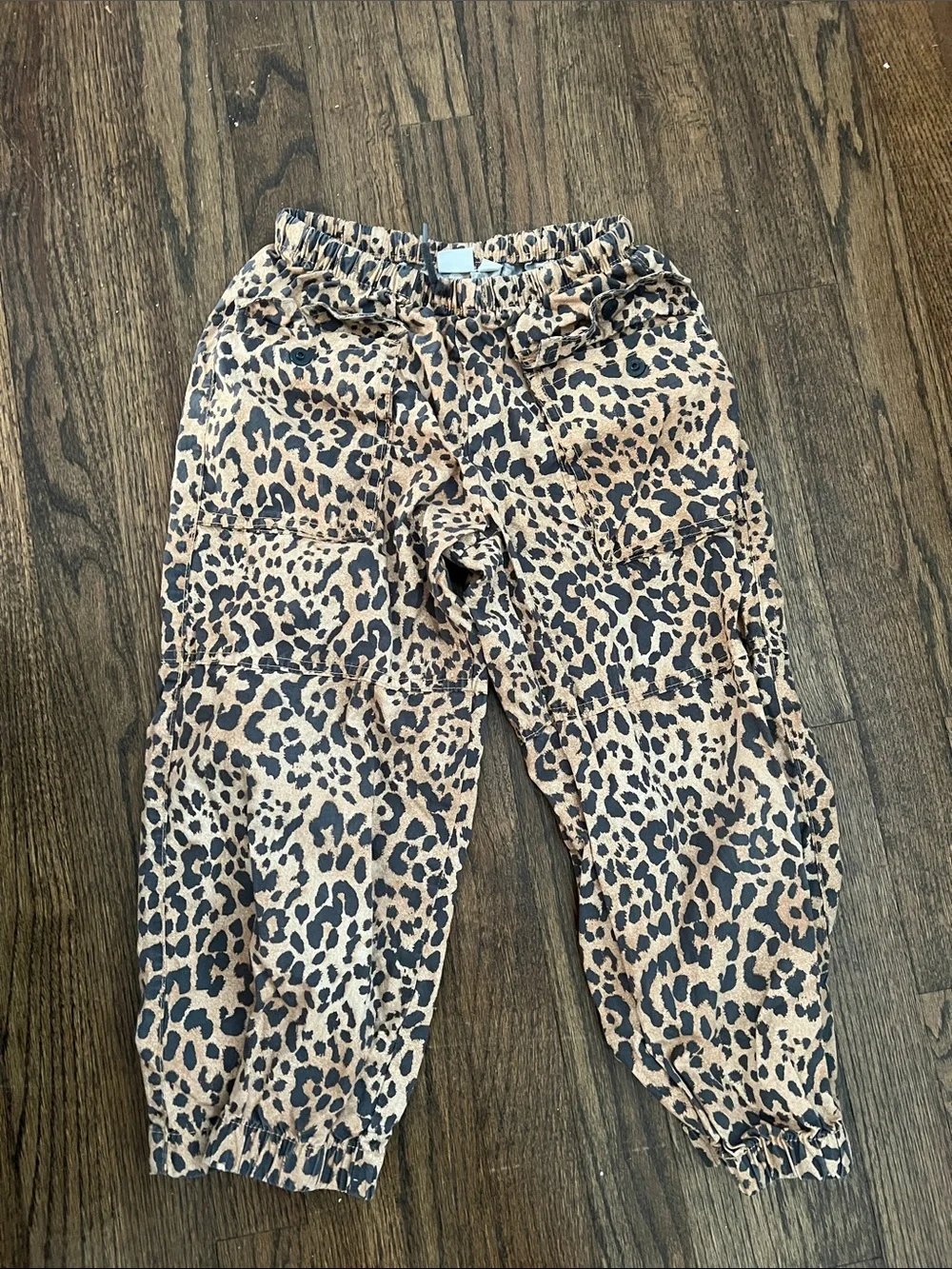 GAP Kids Leopard Print Joggers - Tan & Black